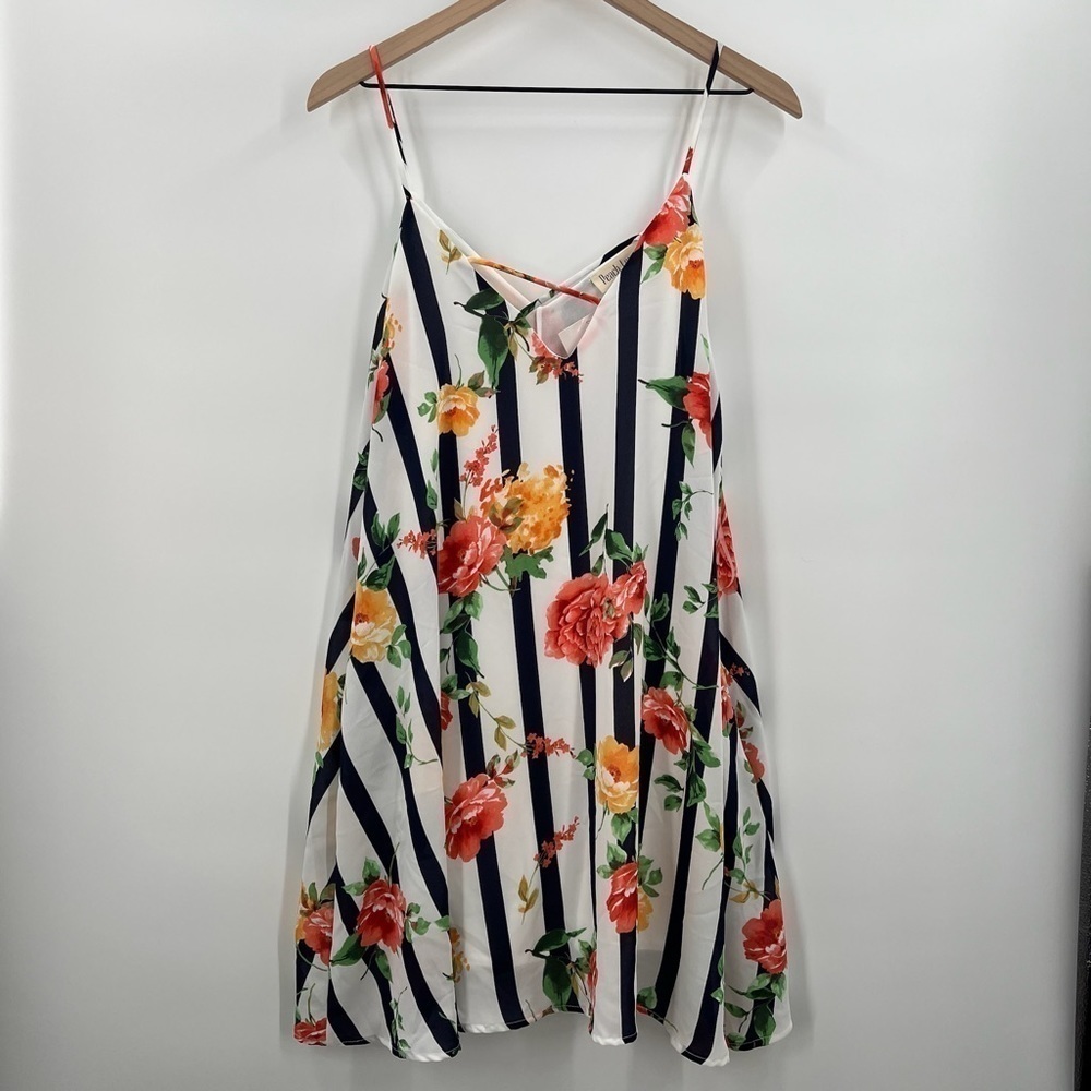 Peach Love California Floral Ladies Tank Medium NEW!